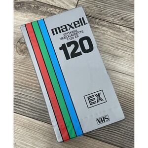 NEW Maxell Epitaxial Videocassette T-120 EX VHS Tape Sealed